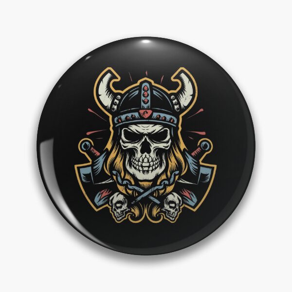 Item preview, American Traditional Viking Skeleton Tattoo designed and sold by Goku Creations.