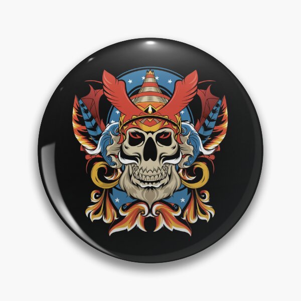 Item preview, American Traditional Samurai Skeleton Tattoo designed and sold by Goku Creations.