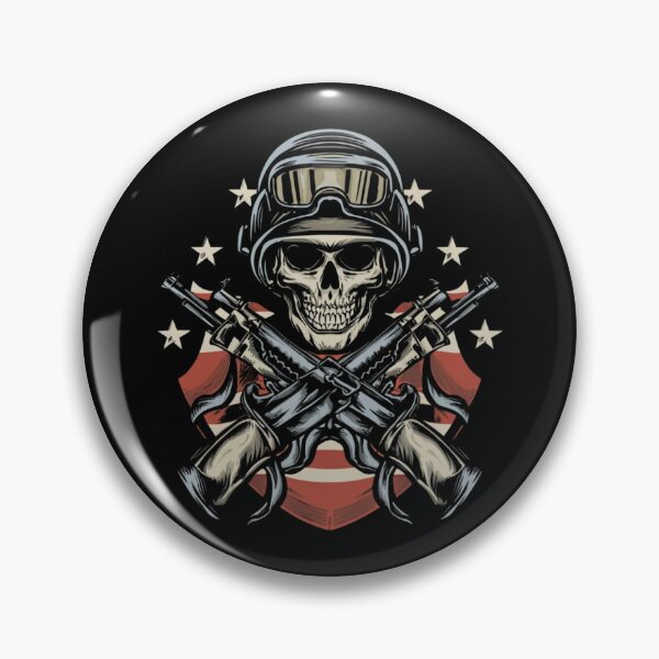 Item preview, American Traditional Soldier Skull Tattoo designed and sold by Goku Creations.