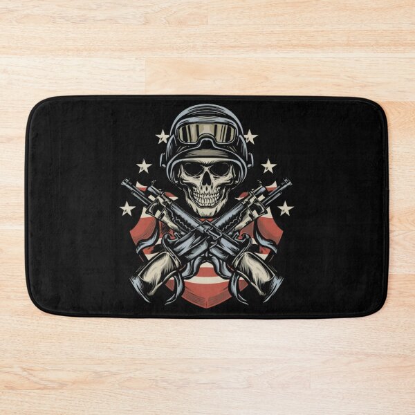Item preview, American Traditional Soldier Skull Tattoo designed and sold by Goku Creations.