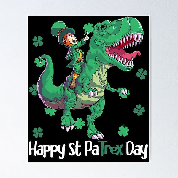 Item preview, Dino St Patricks Day  s  Leprechaun designed and sold by BalladOfZeus.