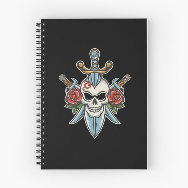 Item preview, American Traditional Skull and Dagger Tattoo designed and sold by Goku Creations.