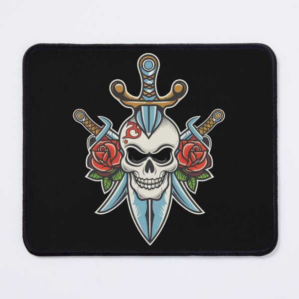 Item preview, American Traditional Skull and Dagger Tattoo designed and sold by Goku Creations.