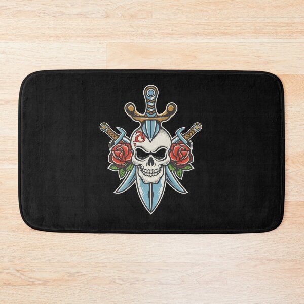 Item preview, American Traditional Skull and Dagger Tattoo designed and sold by Goku Creations.
