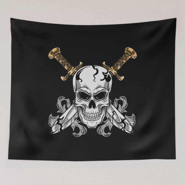 Item preview, American Traditional Viking Skeleton Tattoo designed and sold by Goku Creations.