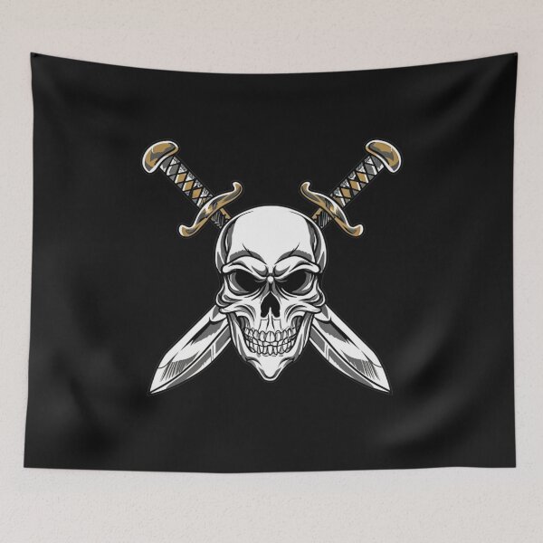 Item preview, American Traditional Skull and Dagger Tattoo designed and sold by Goku Creations.