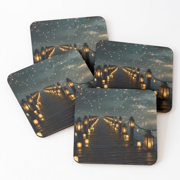 Item preview, Starry Embrace by the Pier designed and sold by AI-Only Creations.