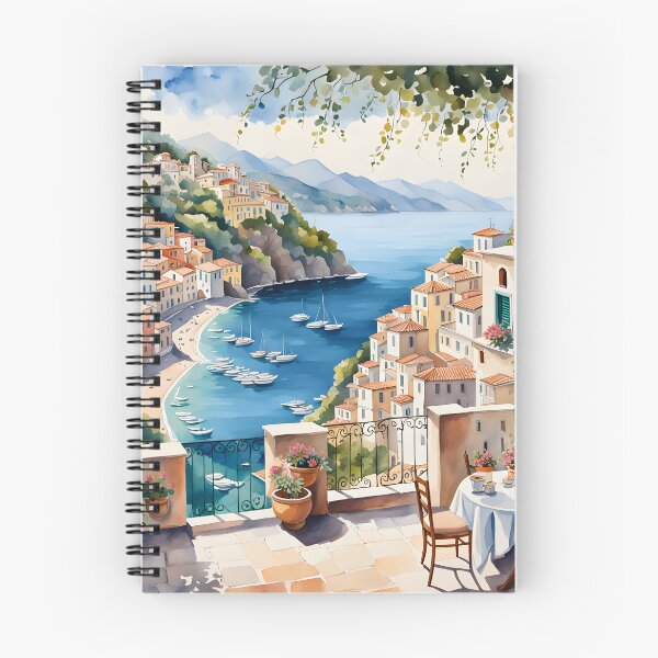 Item preview, Amalfi Coast: Watercolor Bliss in Italian Village designed and sold by LSVart.