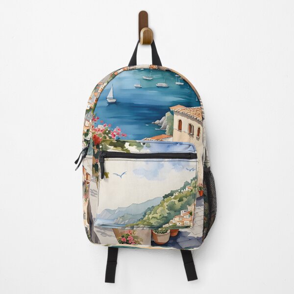 Item preview, Amalfi Coast: Coastal Village in Watercolor Splendor designed and sold by LSVart.