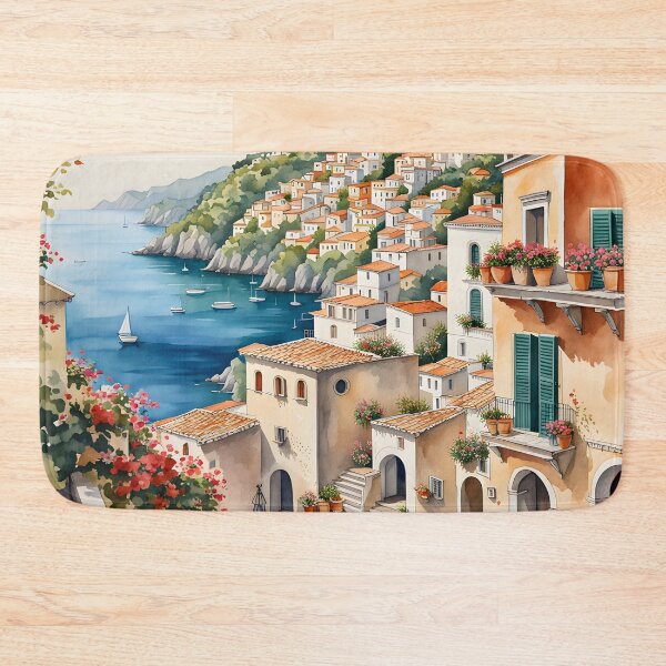 Item preview, Amalfi Coast: Coastal Village in Watercolor Splendor designed and sold by LSVart.