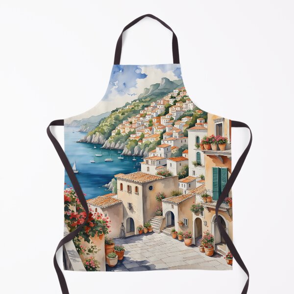 Item preview, Amalfi Coast: Coastal Village in Watercolor Splendor designed and sold by LSVart.