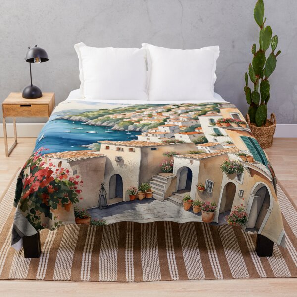 Item preview, Amalfi Coast: Coastal Village in Watercolor Splendor designed and sold by LSVart.