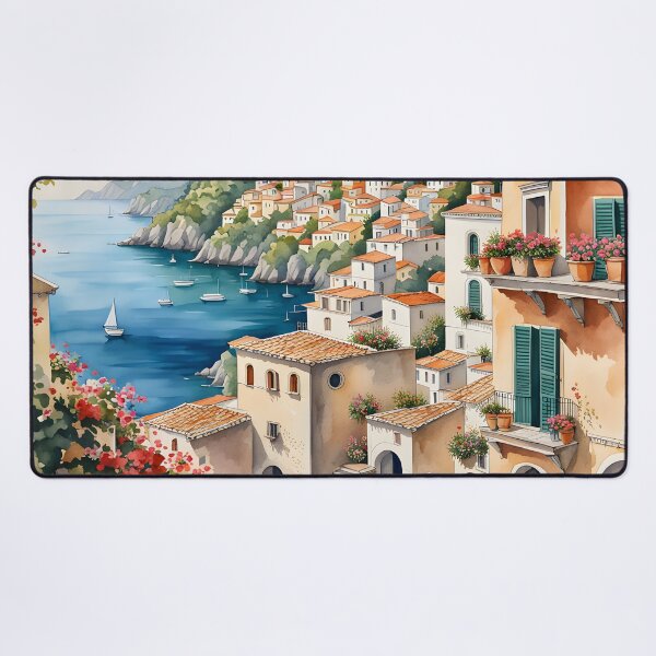 Item preview, Amalfi Coast: Coastal Village in Watercolor Splendor designed and sold by LSVart.