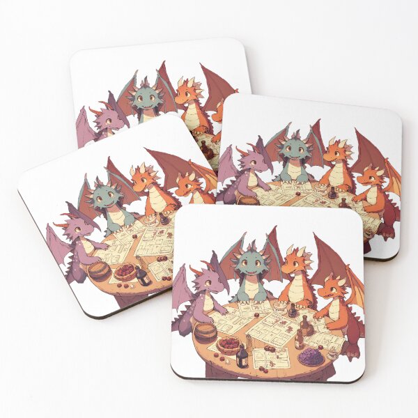 Item preview, Dragons playing DnD designed and sold by dragongf.