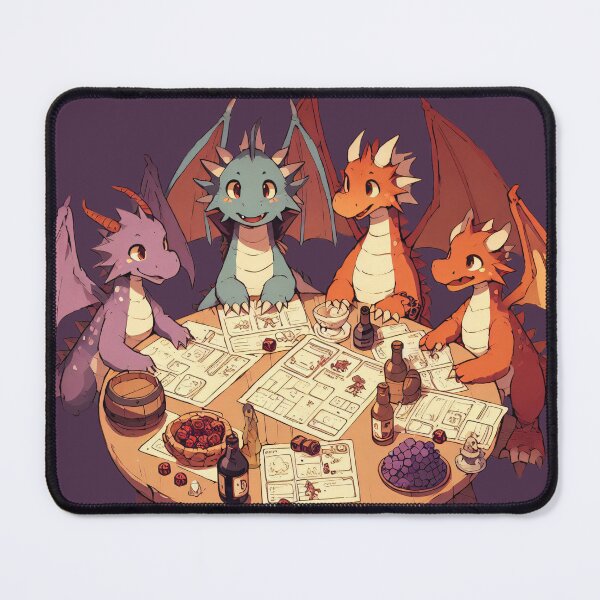 Item preview, Dragons playing DnD designed and sold by dragongf.