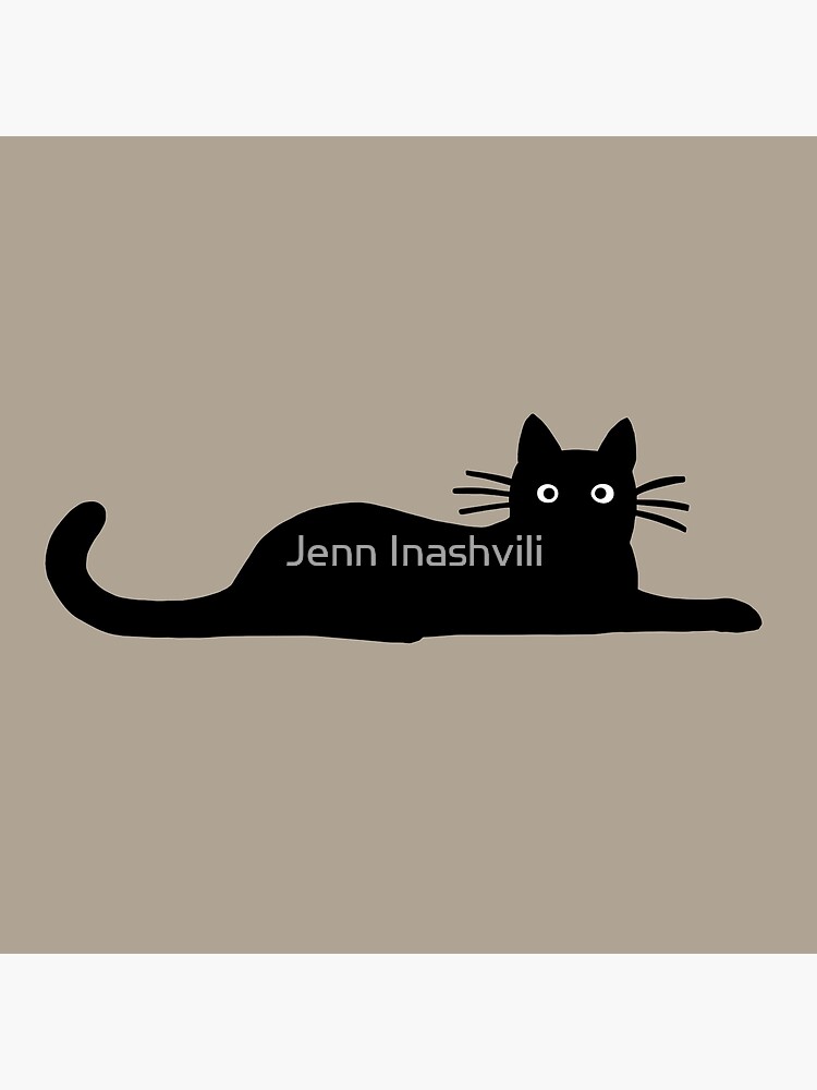 Thumbnail 3 of 3, Throw Pillow, Black Cat designed and sold by Jenn Inashvili.