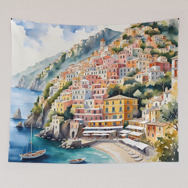 Item preview, Positano: Watercolor Beauty on the Amalfi Coast designed and sold by LSVart.