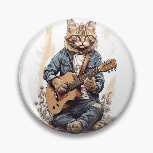 Item preview, Cat Playing guitar No.2 designed and sold by Ryslissa.