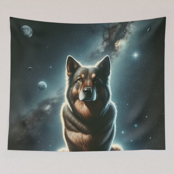Item preview, Guardian of the Globe: Canine Sentinel Among the Stars designed and sold by artwaves.