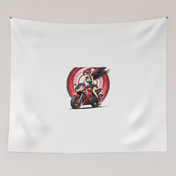 Item preview, Little red riding hood on a motorcycle designed and sold by BADESIGNZZ.