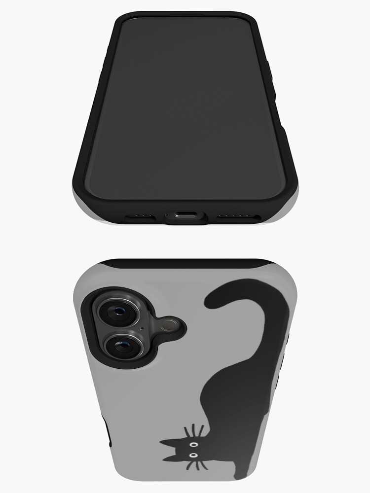 Thumbnail 3 of 4, iPhone Case, Black Cat designed and sold by ShortCoffee.