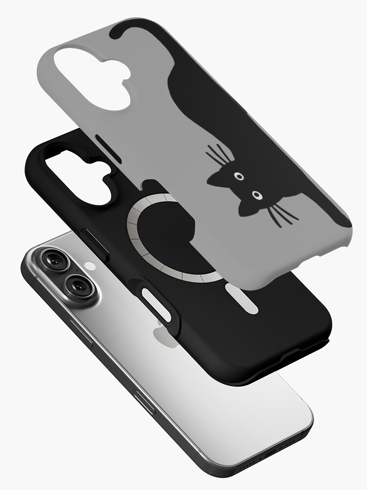Thumbnail 2 of 4, iPhone Case, Black Cat designed and sold by ShortCoffee.
