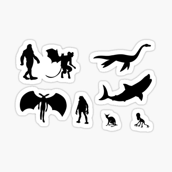 Item preview, Cryptid Silhouette Sticker Sheet designed and sold by Rob-Makes.