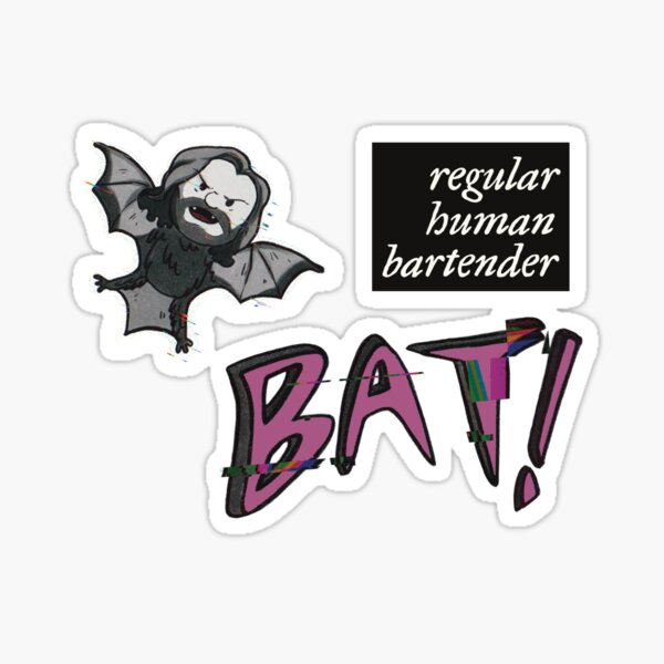Aperçu de l'œuvre feuille d’autocollants bat lazlo créée et vendue par whatkatdrewtoday.