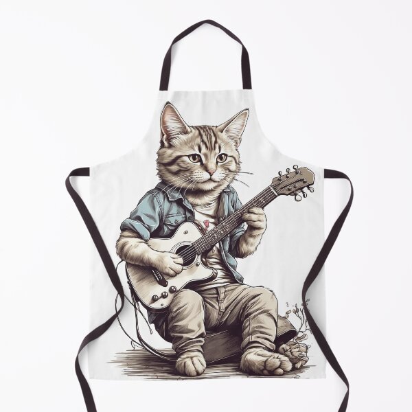 Item preview, Cat playing guitar No.3 designed and sold by Ryslissa.