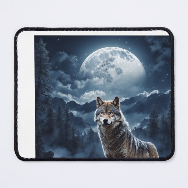 Item preview, Moonlit Wolf Forest Tee Art designed and sold by BestArtByArvind.