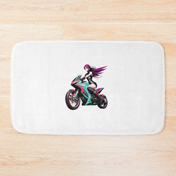Item preview, Fierce Biker Girl on a Motorcycle designed and sold by BADESIGNZZ.