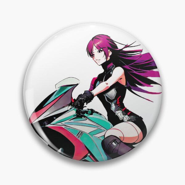 Item preview, Fierce Biker Girl on a Motorcycle designed and sold by BADESIGNZZ.