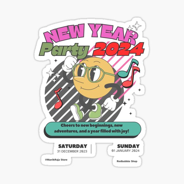 Item preview, new year party 2024 designed and sold by ManikRaja.
