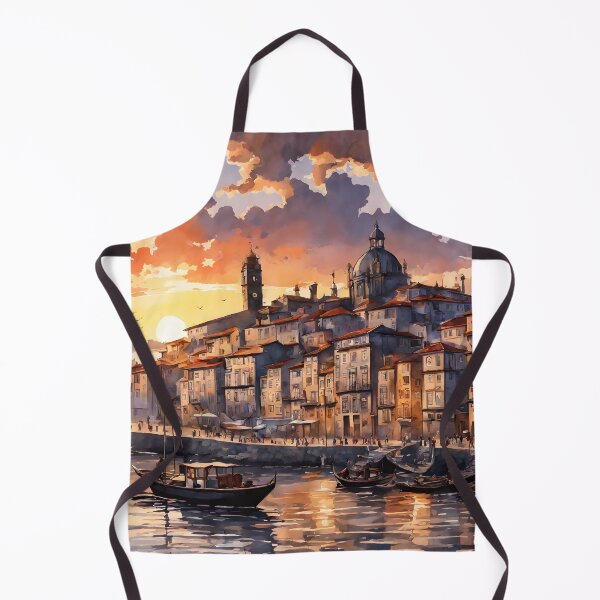 Artikelvorschau, Herrlicher Sonnenuntergang über Porto, Portugal: Ein Aquarelltraum, der die Schönheit der Stadt beleuchtet entworfen und verkauft von LSVart.