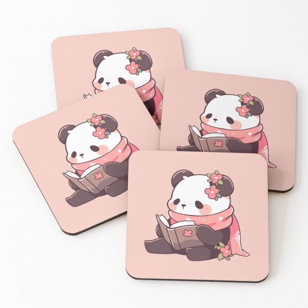 Item preview, Cozy Panda Reading A Book With Scarf designed and sold by SweetClicks123.