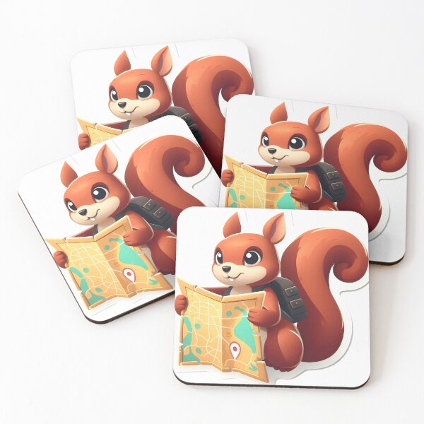 Item preview, A squirrel with a treasure map designed and sold by Day Dreamer.