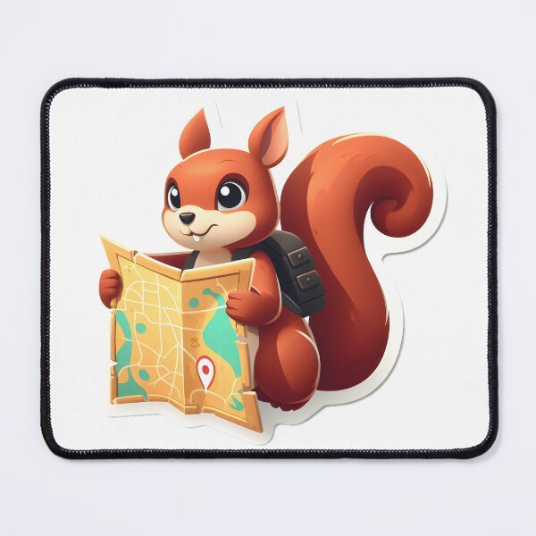 Item preview, A squirrel with a treasure map designed and sold by Day Dreamer.