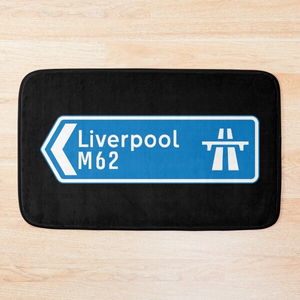 Item preview, Liverpool Bound - Blue M62 Motorway Sign designed and sold by WilliamsonMedia.