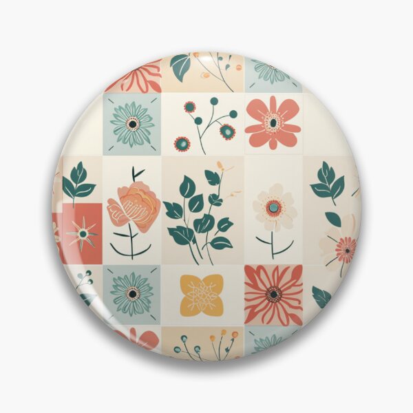 Item preview, flowers with squares designed and sold by porbenjaporn.