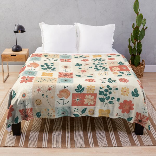 Item preview, flowers with squares designed and sold by porbenjaporn.