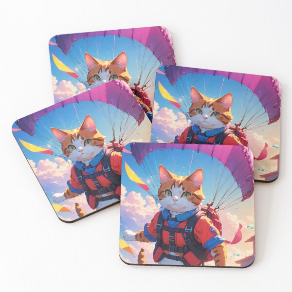 Item preview, Parachuting Cat designed and sold by Bunmigraphics .