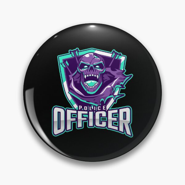 Item preview, Police Officer Design with Evil Skull designed and sold by PRIVARSHU.