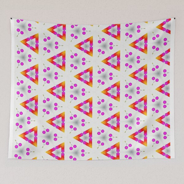 Item preview, pink yellow gray triangles  designed and sold by ritusdesigns.