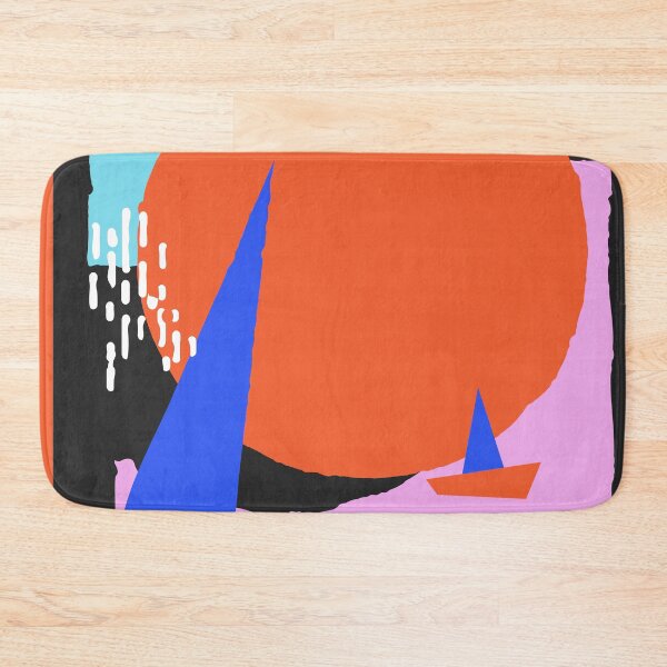 Item preview, Seaside Symphony: Abstract Beach, Rain, Boat Art designed and sold by ArtologyNamah.