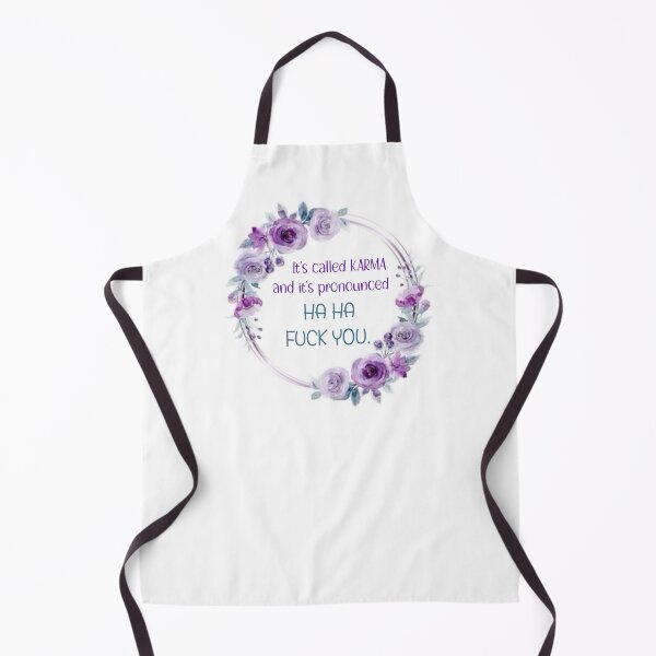 Item preview, Karma quote in pretty purple floral border designed and sold by JoyGDesigns.