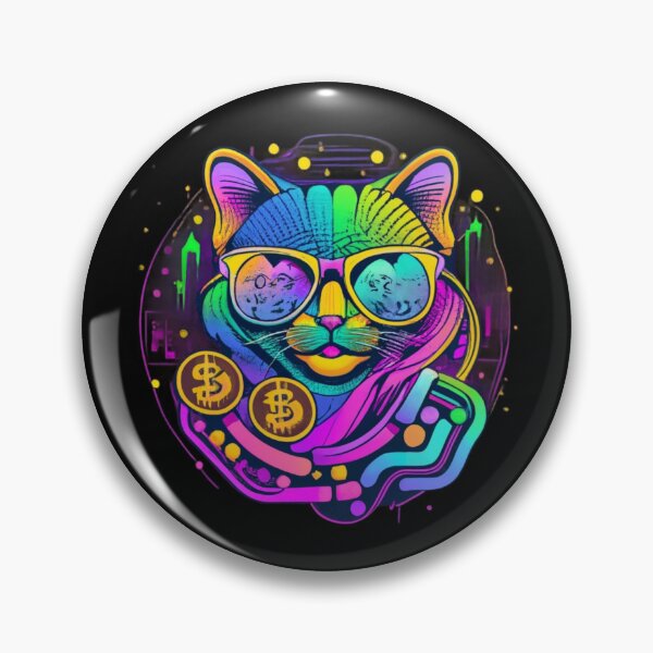 Item preview, Crypto Cat like Cattecoin designed and sold by BlueGoldArt.
