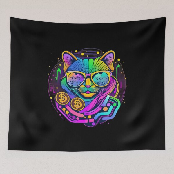 Item preview, Crypto Cat like Cattecoin designed and sold by BlueGoldArt.