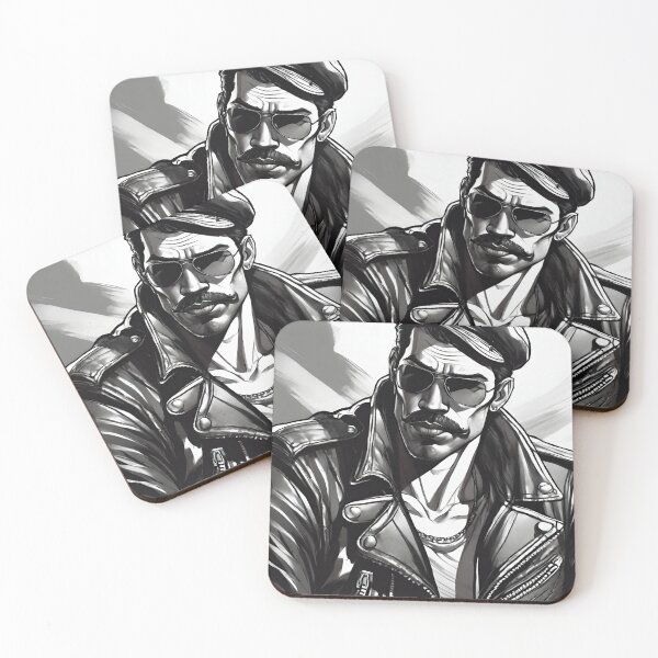 Item preview, 1940s Leather Biker Bit of Rough Daddy LGBTQ Gay Pride Graphic Design designed and sold by ItsAKinkThing.
