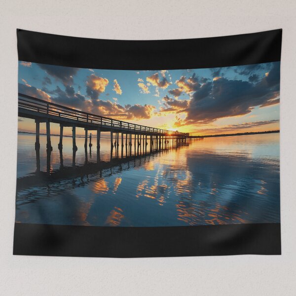 Item preview, Twilight Serenity: Pier's Embrace designed and sold by AI-Only Creations.
