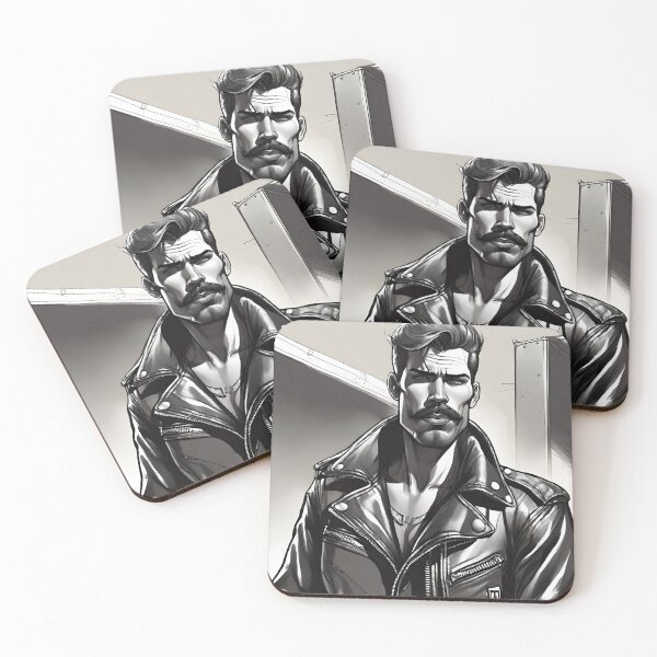 Item preview, 1950s Leather Jacket Daddy LGBTQ Gay Pride Graphic Design designed and sold by ItsAKinkThing.